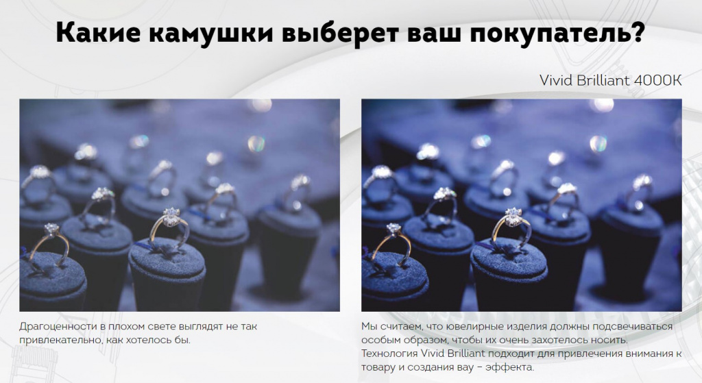 Освещение ювелирного салона фото